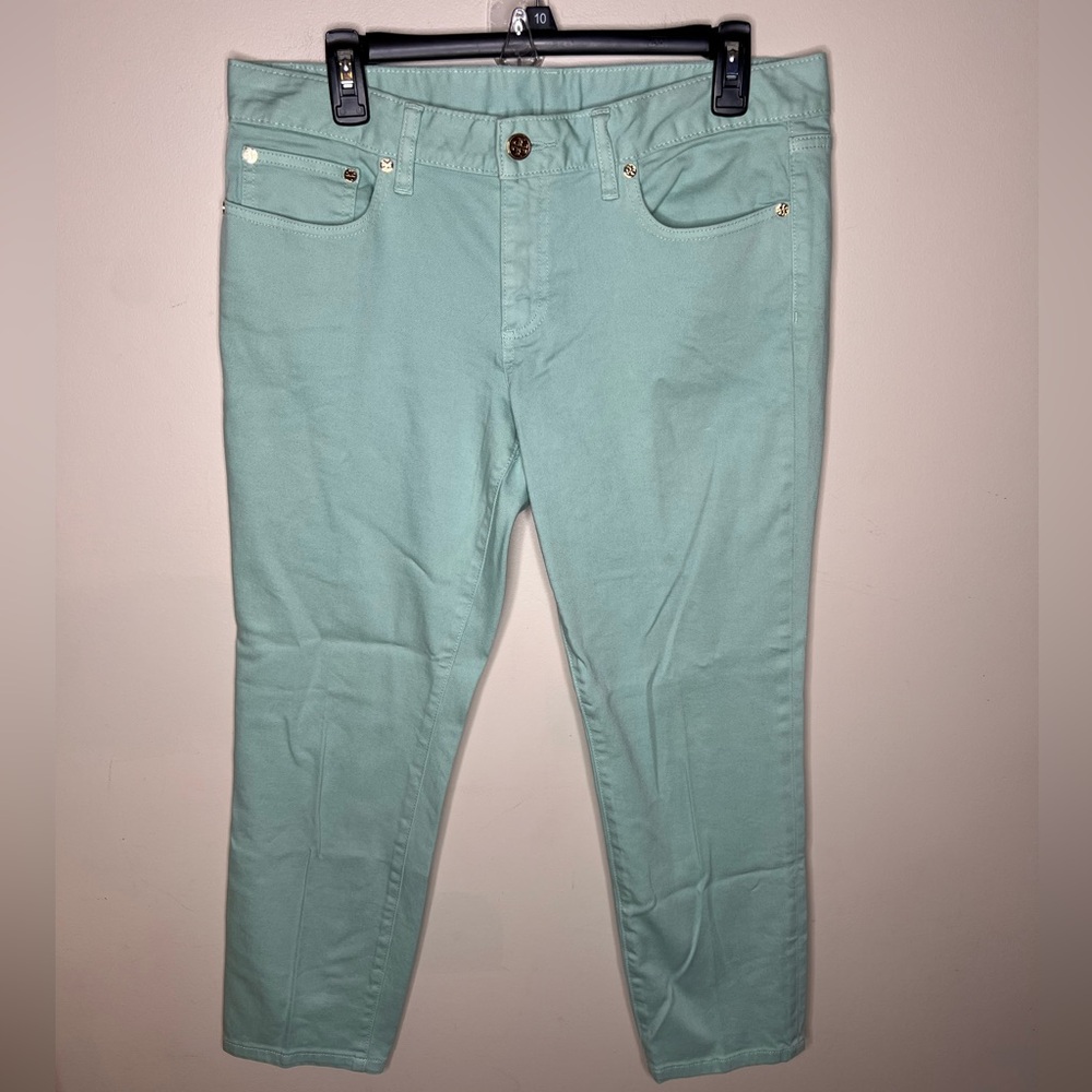 Tory Burch Mint Alexa Crop Skinny Jeans size 30